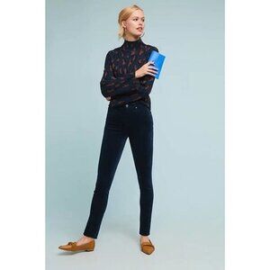 AG Adriano Goldshmied Anthropologie Stevie Slim Straight Ankle Velvet Jeans 26